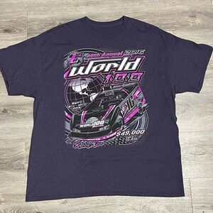 Racing Graphic t shirt Elora Speedway 2016 racing size large purple